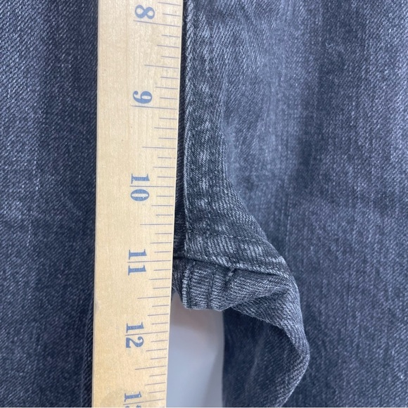 rag & bone 2 tone crop Jeans size 28 black frayed distressed - Picture 7 of 12